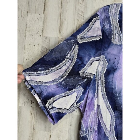 Leo & Nicole Textured Top 2X Short Sleeve Business Casual Church - Picture 3 of 8